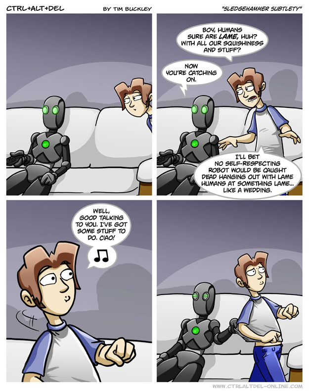 Sledgehammer subtlety