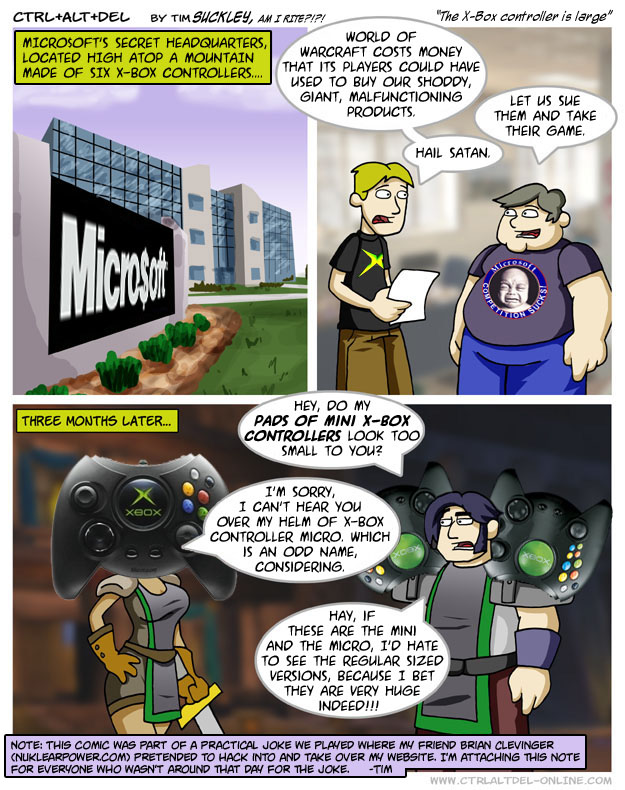 The Xbox controller is large
