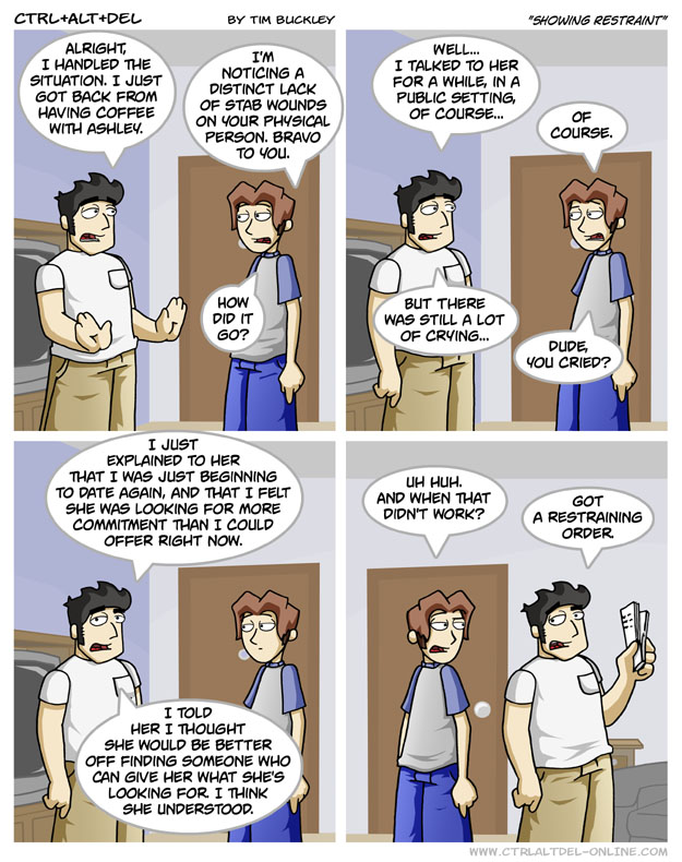 Showing restraint