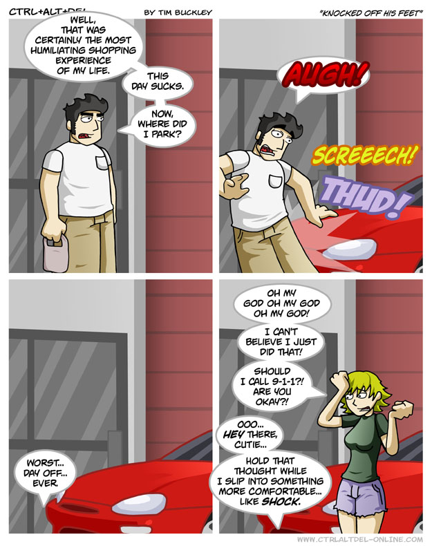 Knocked off his feet