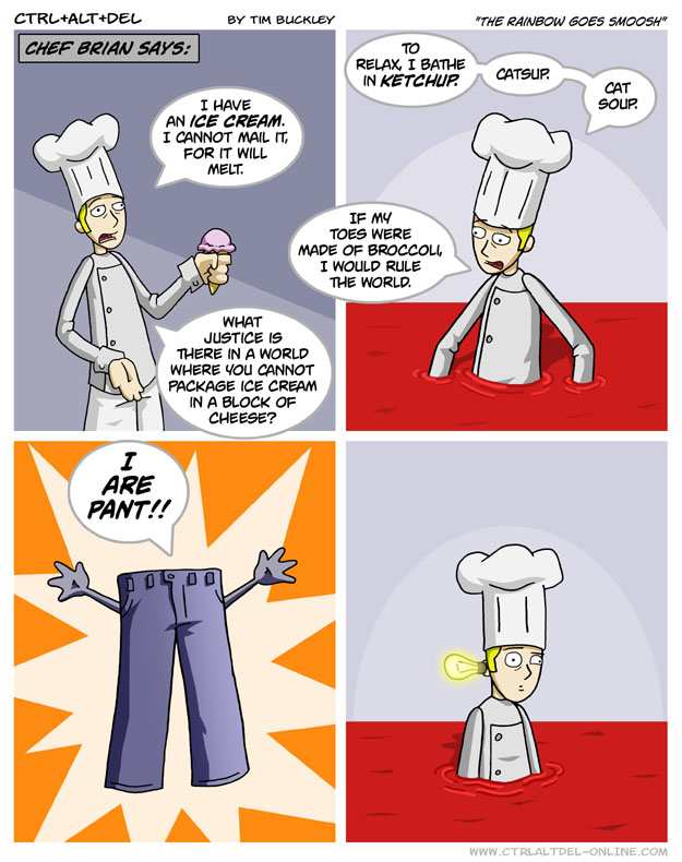 The rainbow goes smoosh