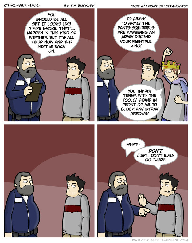 Not in front of strangers