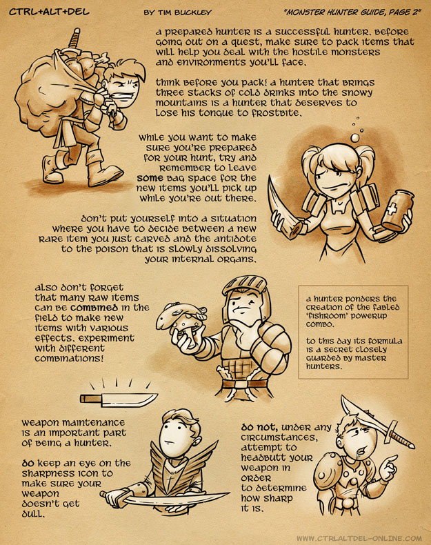 Monster Hunter guide, page 2 - Ctrl+Alt+Del Comic Ctrl+Alt+Del