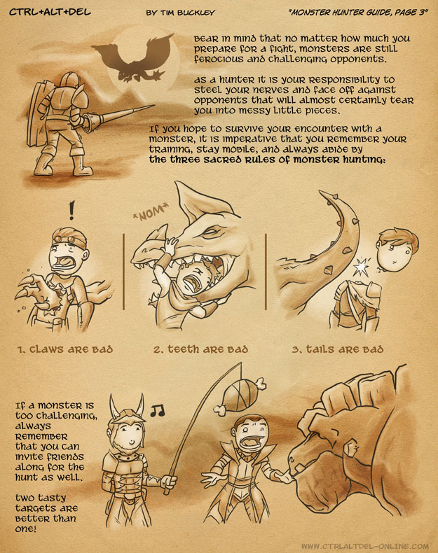 Monster Hunter guide, page 3 - Ctrl+Alt+Del Comic Ctrl+Alt+Del